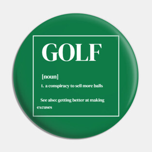 Funny Golf Definition Pin