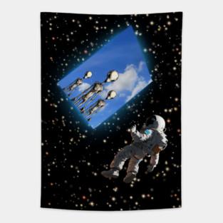 Astronaut Discovers Alien Portal Tapestry
