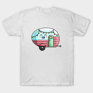 Kawaii Cute Vintage Caravan T-Shirt