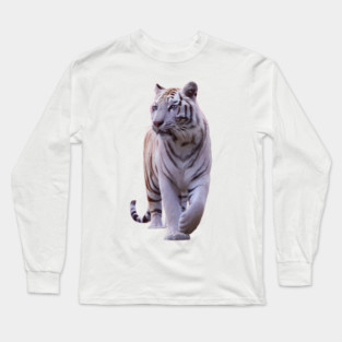 Beautiful White Stripe Gold Tiger Long Sleeve T-Shirt