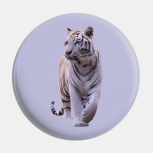 Beautiful White Stripe Gold Tiger Pin