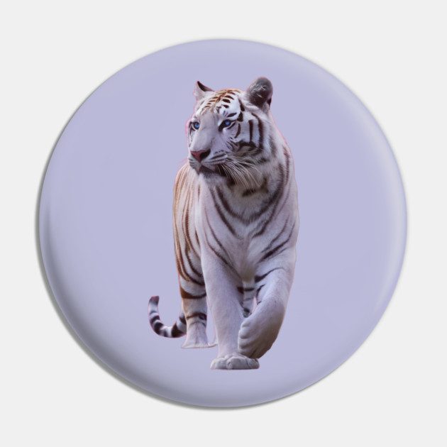 Beautiful White Stripe Gold Tiger Pin by animegirlnft