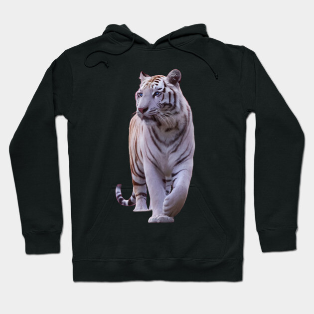 Beautiful White Stripe Gold Tiger Hoodie by animegirlnft