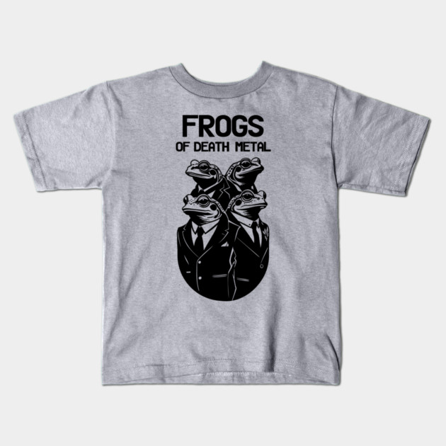 FROGS OF DEATH METAL Kids T-Shirt by artslaves