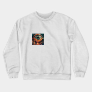 My Large  Eye with orange Liquid like Substance Crewneck Sweatshirt