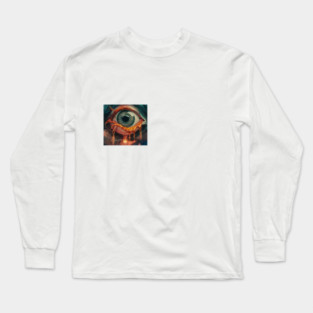 My Large  Eye with orange Liquid like Substance Long Sleeve T-Shirt