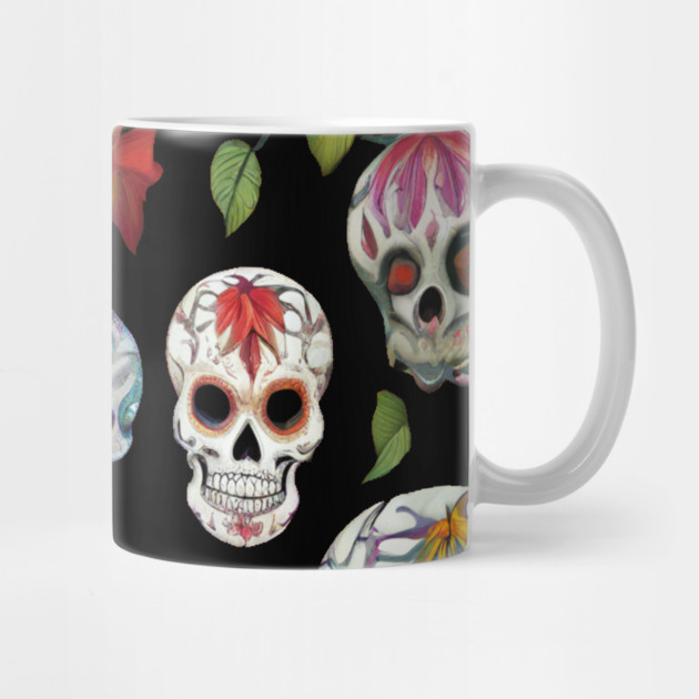 Halloween Sugar Skull and Festive Skull Pattern by BirdsnStuff