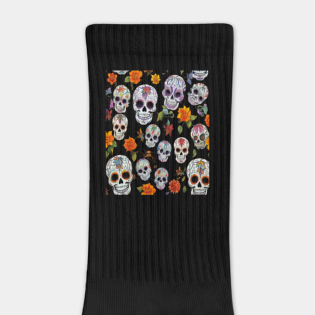 Halloween Sugar Skull and Festive Skull Pattern by BirdsnStuff