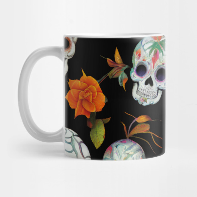 Halloween Sugar Skull and Festive Skull Pattern by BirdsnStuff