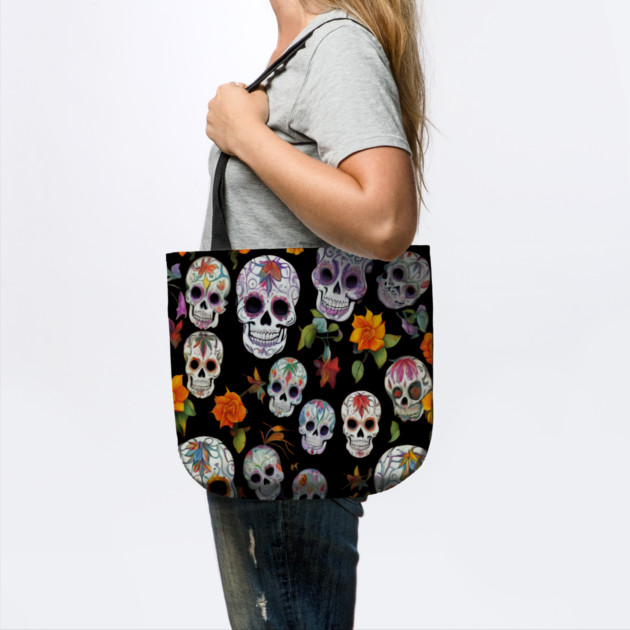 Halloween Sugar Skull and Festive Skull Pattern by BirdsnStuff