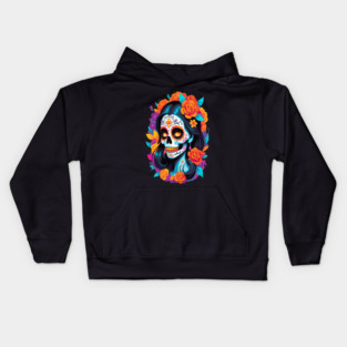 Day of the Dead Sugar Skull Halloween Kids Hoodie