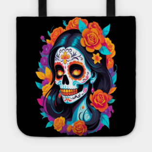 Day of the Dead Sugar Skull Halloween Tote