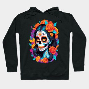 Day of the Dead Sugar Skull Halloween Hoodie