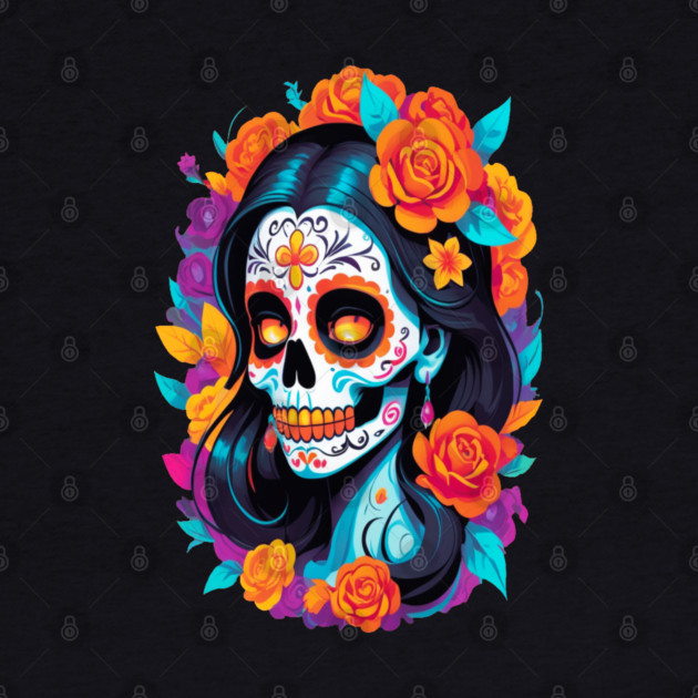 Day of the Dead Sugar Skull Halloween by BirdsnStuff