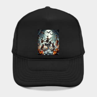 Happy Halloween Skeleton Band Hat