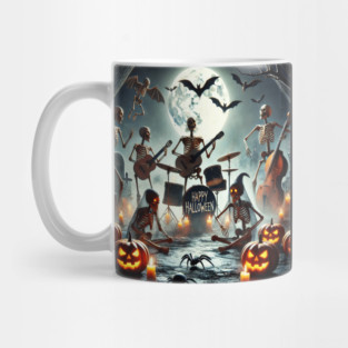 Happy Halloween Skeleton Band Mug