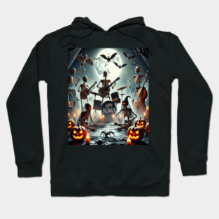 Happy Halloween Skeleton Band Hoodie