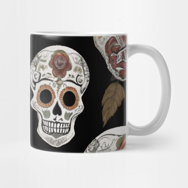 Halloween Sugar Skull and Festive Skull Pattern by BirdsnStuff