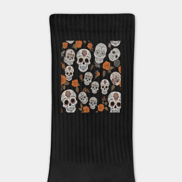 Halloween Sugar Skull and Festive Skull Pattern by BirdsnStuff