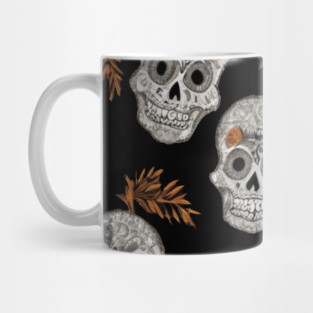 Halloween Sugar Skull and Festive Skull Pattern Mug