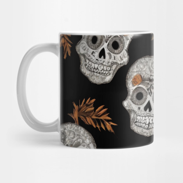 Halloween Sugar Skull and Festive Skull Pattern by BirdsnStuff