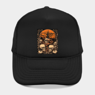 Halloween Graphic design and Artistic skull illustration Hat