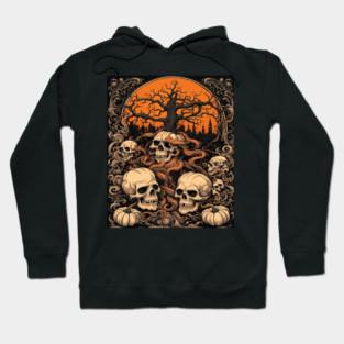 Halloween Graphic design and Artistic skull illustration Hoodie
