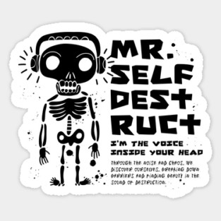 Mr. SELF-DESTRUCT Sticker