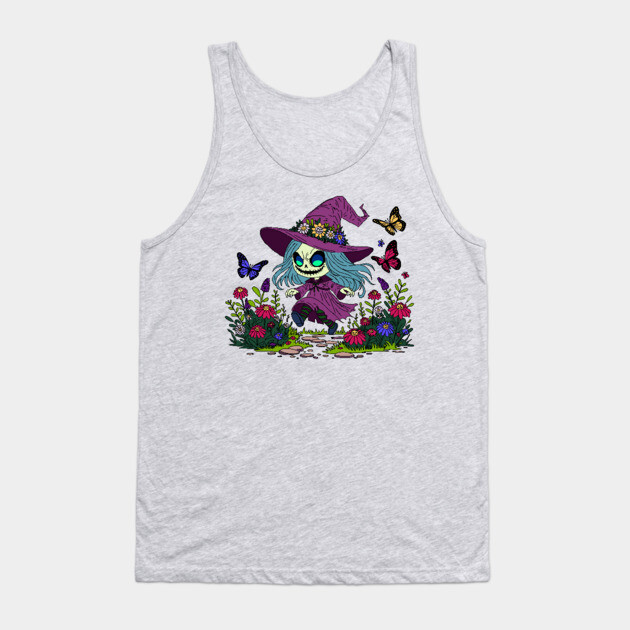 Cute Spring Witch Tank Top by H. R. Sinclair