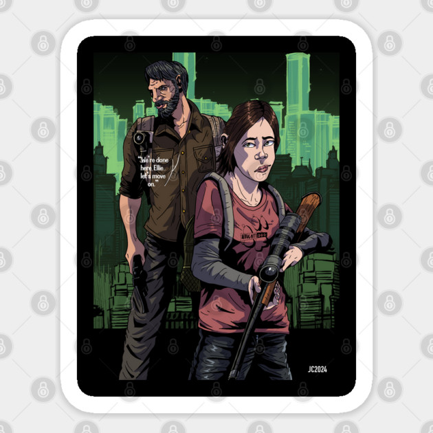 The Last Of Us "Inseparable" Joel & Ellie illustration (digital) Sticker by StagArtStudios