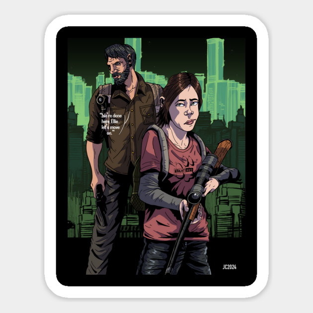 The Last Of Us "Inseparable" Joel & Ellie illustration (digital) Magnet by StagArtStudios