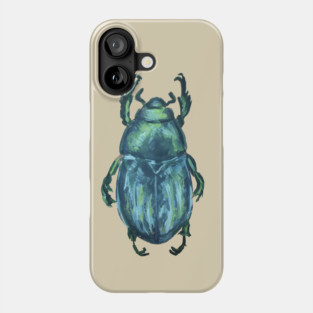 Shiny Green Beetle Phone Case