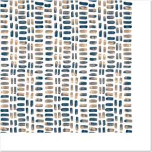 Abstract rectangles - beige and grey Posters and Art