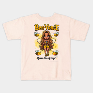 Queen Bee - Beeyonce , music parody fanart meme Kids T-Shirt