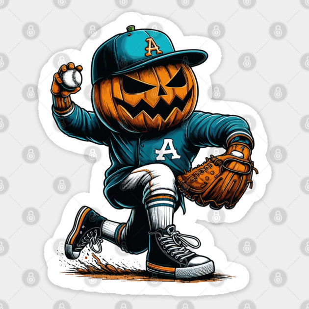 Halloween Baseball Player Sticker by JessArty