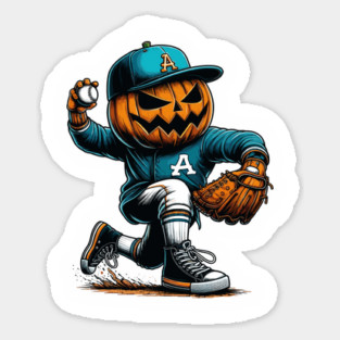 Halloween Baseball Player Magnet