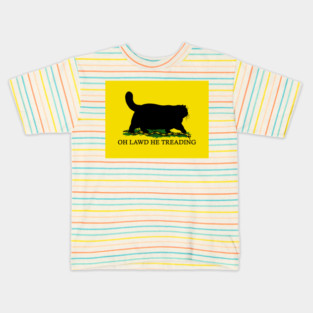 Oh Lawd He Treading Color Block Kids T-Shirt