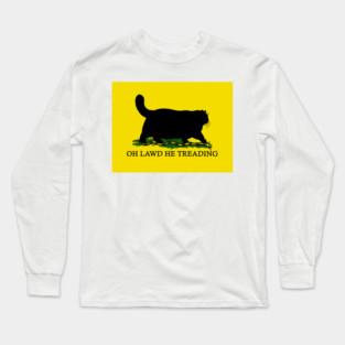 Oh Lawd He Treading Color Block Long Sleeve T-Shirt