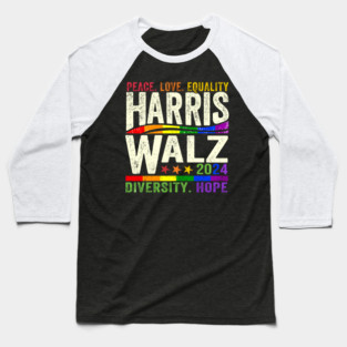 Kamala Harris Tim Walz Pride LGBT 2024 Baseball T-Shirt