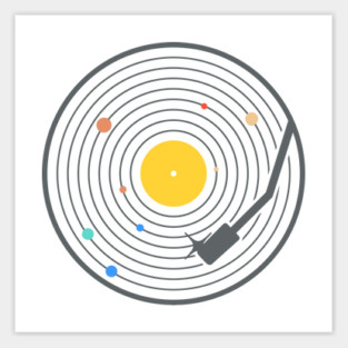 This Vinyl Record Solar System (Space Music) Sticker