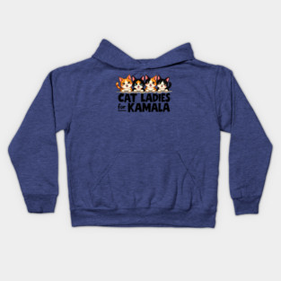 Kamala Cat- Vote for Kamala Harris as Madam President 2024 Kids Hoodie