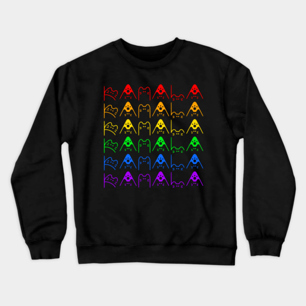 KAMALA cute cat font in rainbow colors Crewneck Sweatshirt by Luxinda