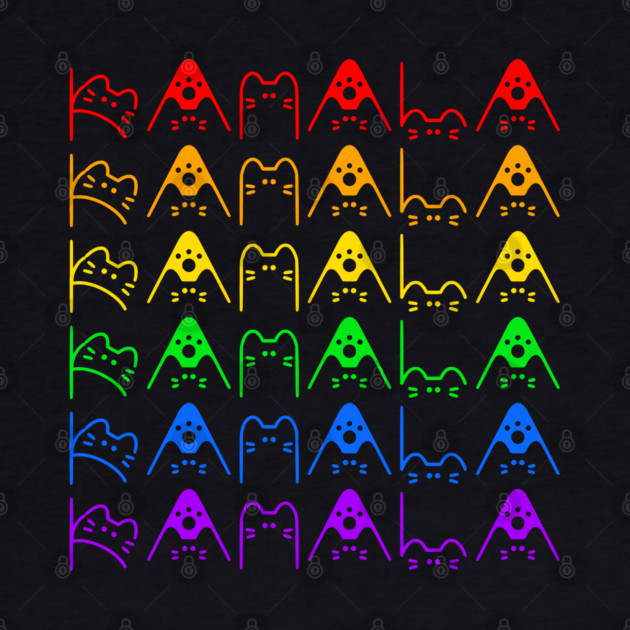 KAMALA cute cat font in rainbow colors by Luxinda