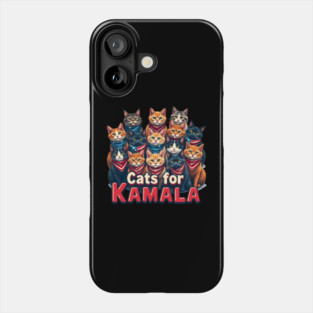 Kamala Cat-Vote for Kamala Harris as Preident 2024 Phone Case