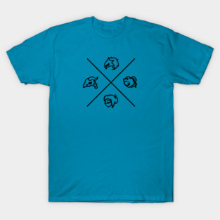 Slay the Spire Character Symbols (black version) T-Shirt