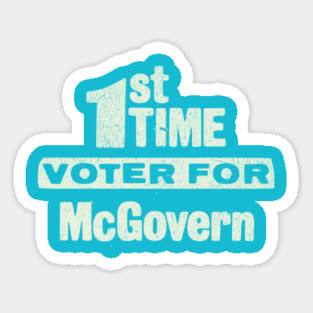 Vintage Political Campaign Button George McGovern 1972 Sticker