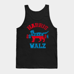 Vintage Harris Walz Cat 2024 Tank Top