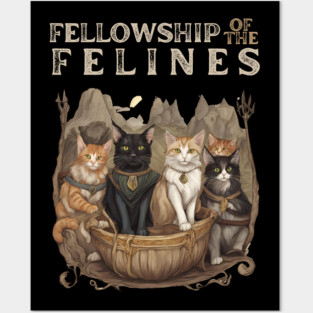 Fellowship of the Felines - Lord of the Rings Posters and Art