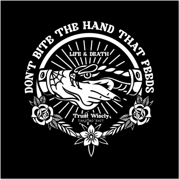 DON'T BITE THE HAND THAT FEEDS Wall Art by artslaves