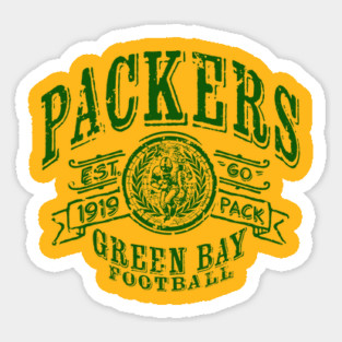 Packers Vintage Football Sticker